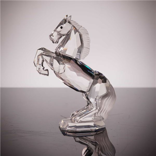 Swarovski Crystal White Stallion Rearing Horse Figurine