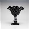 Image 2 : Fenton Thumbprint Pattern Black Glass Candy Dish