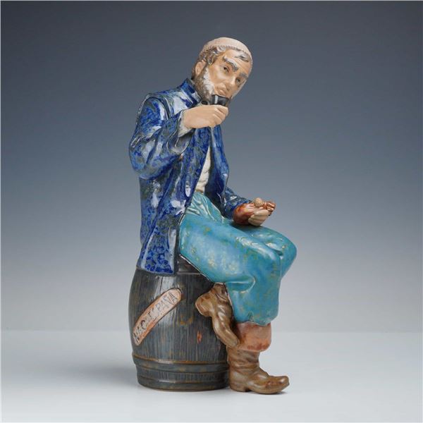 Nao by Lladro Gres Figurine Fisherman with Pipe on Barrel
