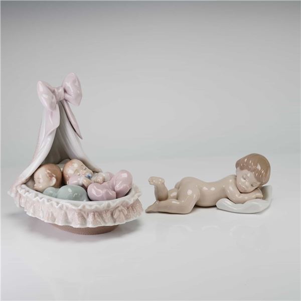 2pc Lladro Figurines, Sweet Dreamers 6127 and Sleepytime 6497
