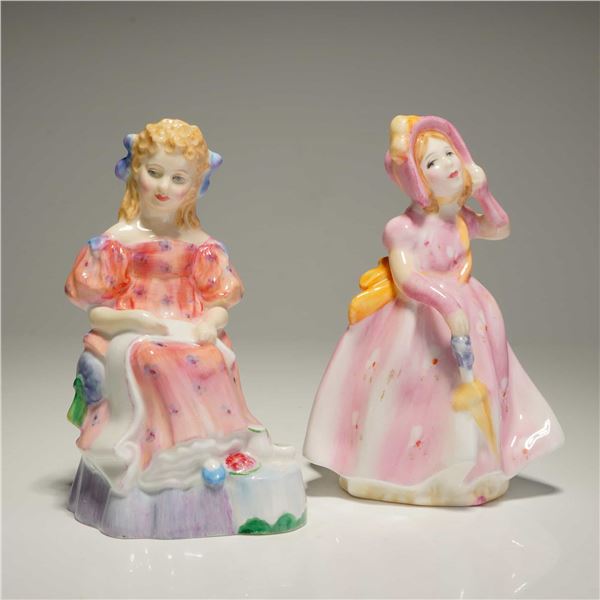 2pc Royal Doulton Figurines, Curly Locks HN2049 and Babie HN2121