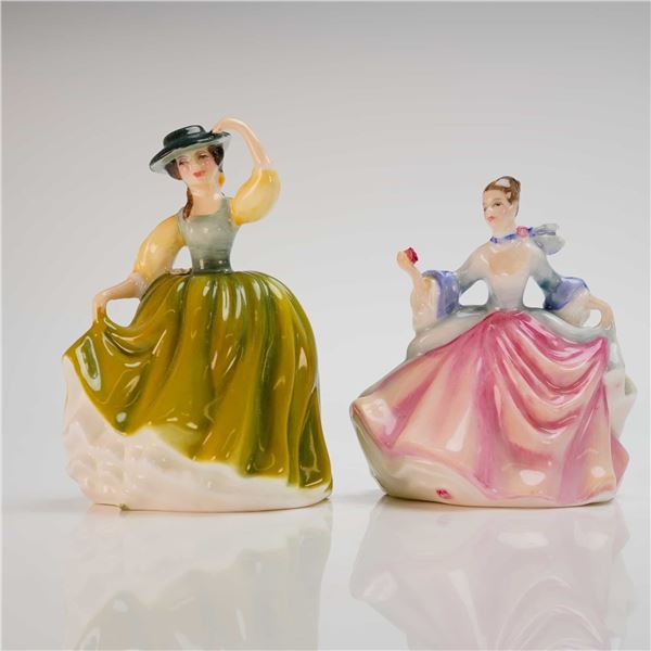 A Pair of Royal Doulton Bone China Figurines, Buttercup and Rebecca