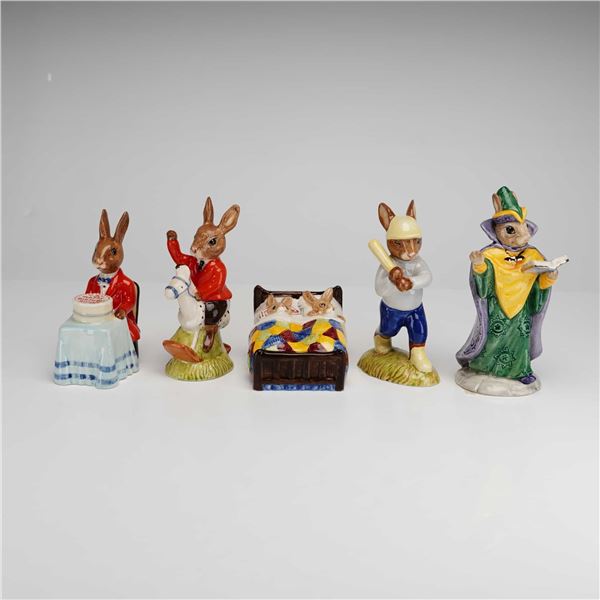 A Set of 5 Royal Doulton Bunnykins Figurines