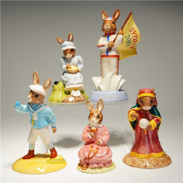 5pc Royal Doulton Bunnykins Figurines