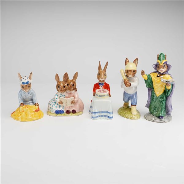 A Group of Five Royal Doulton Bunnykins Figurines
