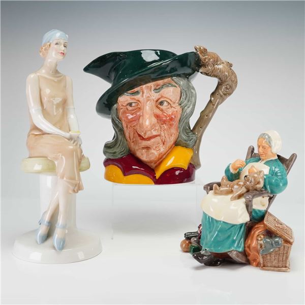 3pc Royal Doulton Figurines and Character Jug