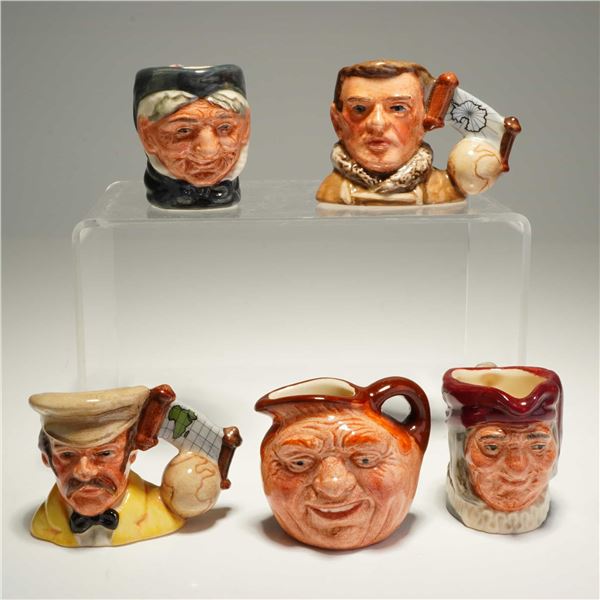 Five Royal Doulton Character Jugs