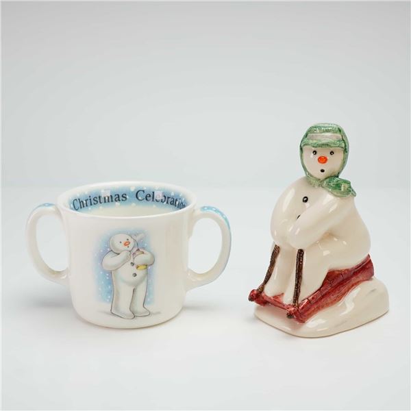 Two Royal Doulton Snowman Gift Collection Figurine and Cup