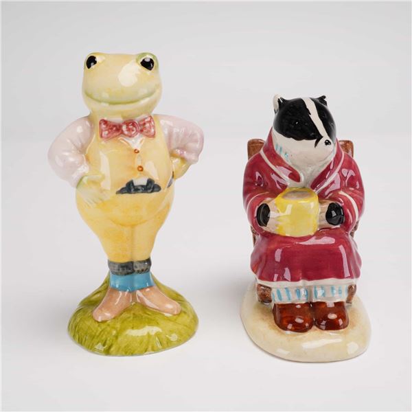 2pc Royal Albert Figurines, Toad (AW1) and Badger (AW2)