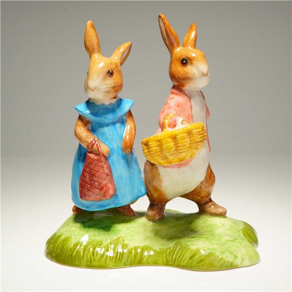 Beswick Beatrix Potter Flopsy and Benjamin Bunny Figurine P4155