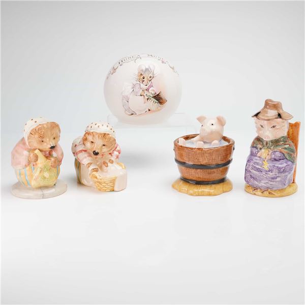5pc Beatrix Potter Figurines by Beswick and Royal Doulton