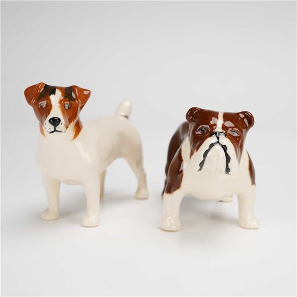 2pc Beswick England Porcelain Dog Figurines