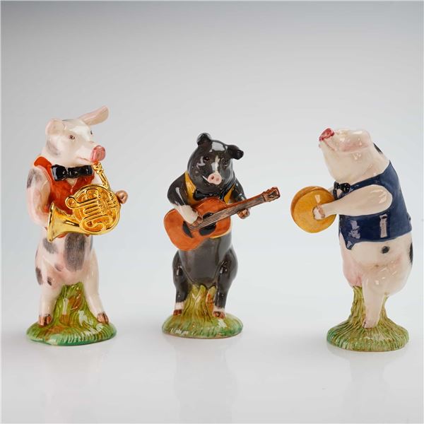 Three Beswick Porcelain Figurines, Pig Promenade Band