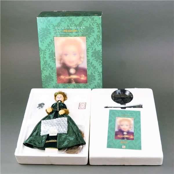 Mattel Holiday Caroler Holiday Porcelain Barbie Doll in Box
