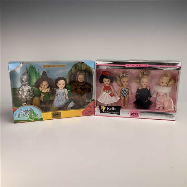 A Pair of 2003 Mattel Barbie Collectibles Kelly Giftsets featuring The Wizard of Oz and Nostalgic Fa