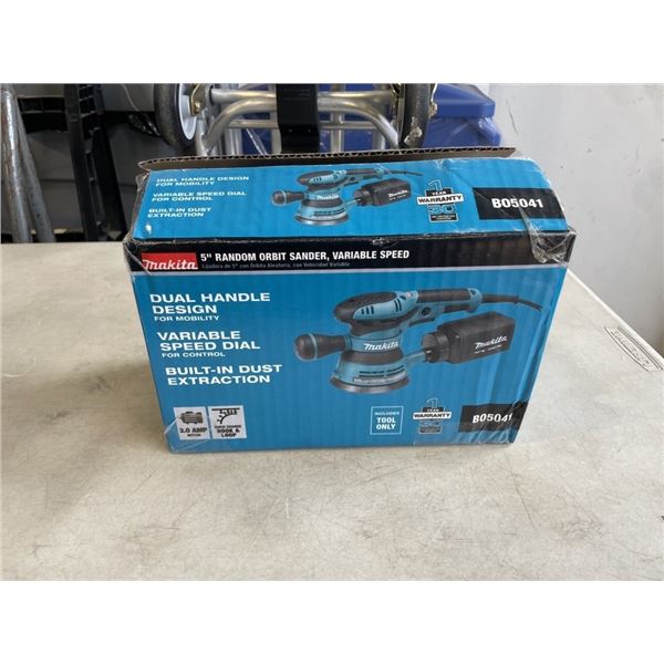 AS NEW MAKITA 5" RANDOM ORBIT SANDER VARIABLE SPEED