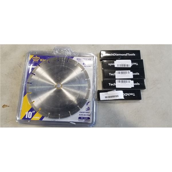2 NEW 10INCH WET DRY BLADE AND 5 DIAMOND COMPOUND POLISHING PASTES