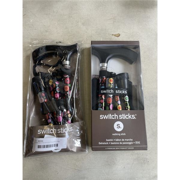 2 NEW SWIUTCH STICKS FOLDABLE AND ADJUSTABLE 32-37 INCH WALKING CANES