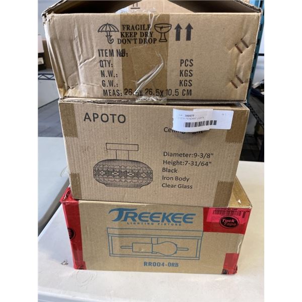 3 NEW PENDANT LIGHTS