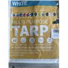 Image 4 : 3 NEW 8FT X 10FT 7 MIL WHITE TARPS