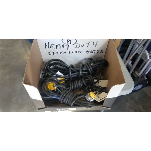 6 ASSORTED LENGTH HEAVY DUTY EXTENSION CORDS