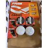 Image 3 : TRAY OF NEW GREASE AND PL, GREASE GUN, AND TRAY OIF NEW FRAM FILTERS