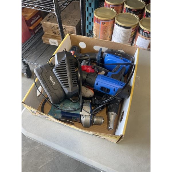 ASSORTED POWER TOOLS AND BATERIES