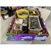 Image 3 : TRAY OF SHOP HARDWARE INCLDUNG MUFFLER CLAMPS, BOLTS AND PINS, SHACKLES ETC