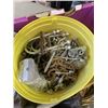 Image 4 : TRAY OF SHOP HARDWARE INCLDUNG MUFFLER CLAMPS, BOLTS AND PINS, SHACKLES ETC