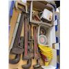 Image 3 : TRAY OF PIPE WRENCHES, SQUARE CLAMPS AND MORE