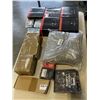 Image 1 : LARGE LOT OF NEW AUTOMOTIVE ITEMS INLCUDING HITCH TIGHTENERS, GARBAGE CANS, RESONATOR FILTERS AND MO