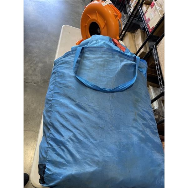 HAPPY HOP SHARK CAVE BOUNCY CASTLE WATER SLIDE INFLATABLE WITH BLOWER WORKING INCLUDES CARRY BAG