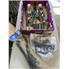 Image 1 : TRAY OF GARDEN TOOLS AND NEW BUNGEE CORDS ETC