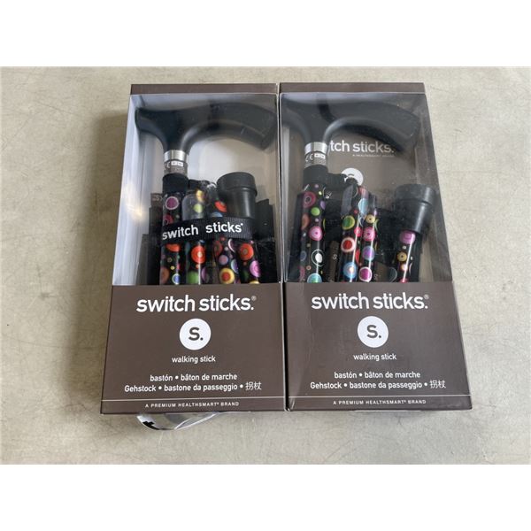 2 NEW SWIUTCH STICKS FOLDABLE AND ADJUSTABLE 32-37 INCH WALKING CANES