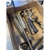Image 6 : 2 TRAYS OF ASSORTED HAND TOOLS, WOOD PLANE, HAMMER AND NAIL PULLERS ETC