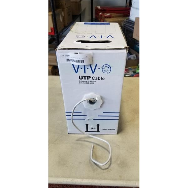 BOX OF VIVO UTB CABLE CAT 5E - APPROX 500FT