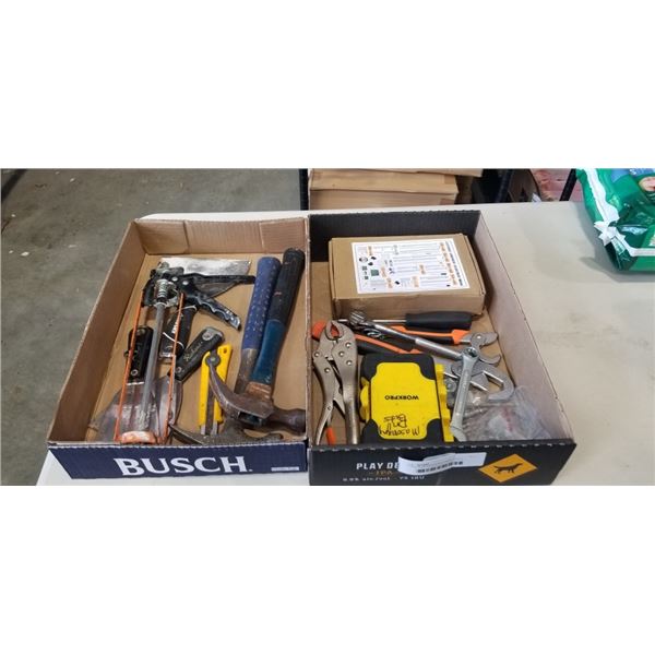 2 TRAYS OF ASSORTED HAND TOOLS