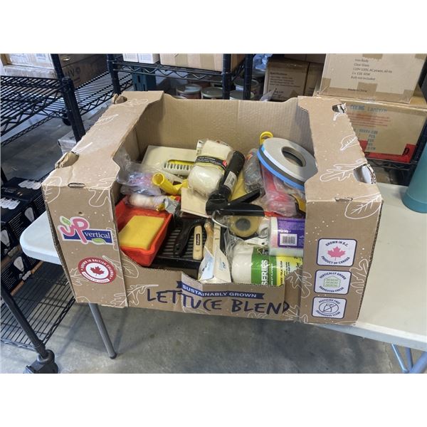 LARGE LOT OF ASSORTED PAINTING SUPPLIES