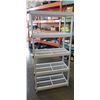 Image 1 : WHITE 4 TIER PLASTIC SHELVING UNIT APPROX 6FT TALL, 36" x 18"