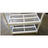 Image 2 : WHITE 4 TIER PLASTIC SHELVING UNIT APPROX 6FT TALL, 36" x 18"