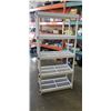 Image 1 : WHITE 4 TIER PLASTIC SHELVING UNIT APPROX 6FT TALL, 36" x 18"
