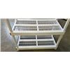 Image 2 : WHITE 4 TIER PLASTIC SHELVING UNIT APPROX 6FT TALL, 36" x 18"