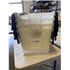 Image 1 : 4 STORAGE TOTES W/ BUILT IN LIDS