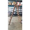 Image 1 : 8FT WOODEN A-FRAME LADDER