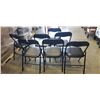 Image 4 : 7 BLACK FOLDING CHAIRS
