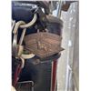 Image 4 : VINTAGE WILSON GOLF CLUBS AND WOODEN DRIVERS, IN LEATHER BAG