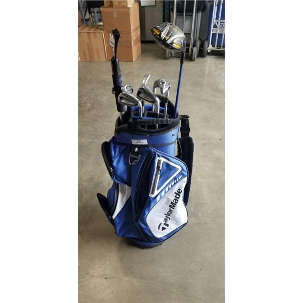 SET OF TITLEIST AP2 FORGED IRONS, TAYLORMADE BLUIE GOLF BAG AND COBRA S3 DRIVER, RIGHT HANDED