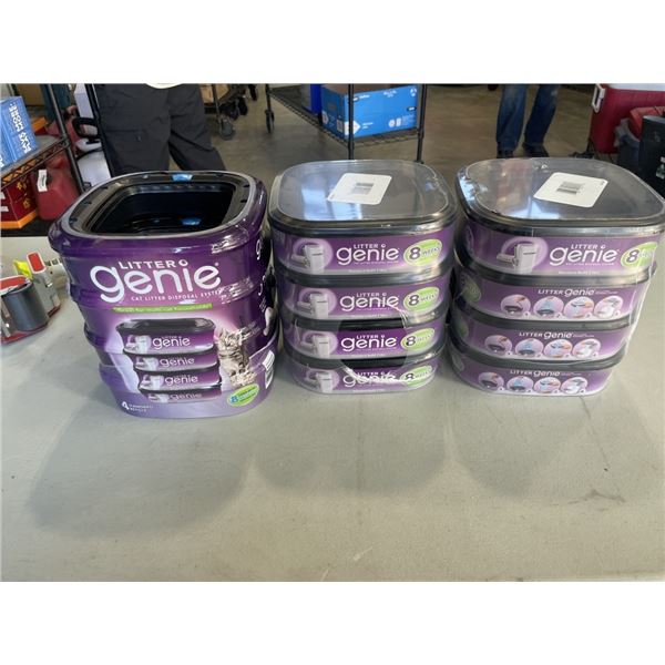 3 NEW LITTER GENIE REFILL PACKS, 4 REFILLS PER PACK