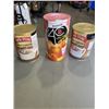 Image 1 : 2 NEW CAFFE D'VITA HOT COCOA, 3LBS TUBS AND 1 NEW PEACH ICE TEA MIX 5LB