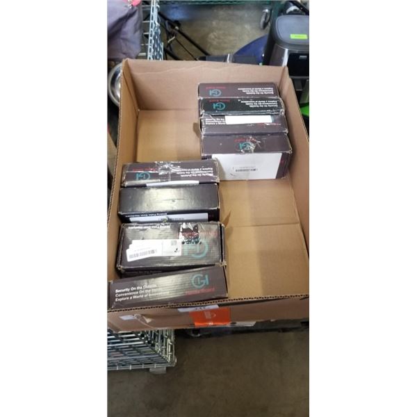 8 ASSORTED NEW PATIO SLIDING DOOR HANDLE HARDWARE KITS, ASSORTED MODELS AND COLORS